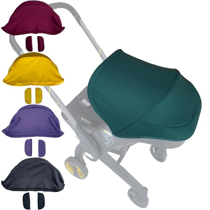 Stroller Replacement Accessories Canopy, Colorful Sun Shade Compatible with Doona Car Seat & Strollers (Blackish Green)
