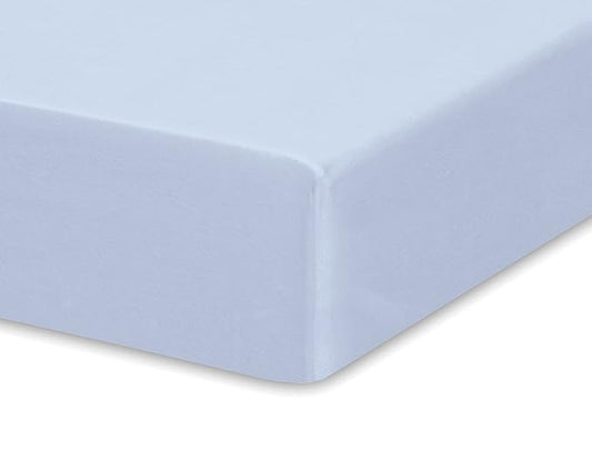 Crib Fitted Sheet by Pure Bamboo, Genuine 100% Organic Viscose Derived from Bamboo, Luxuriously Soft, Ultimate Cooling, Fits Standard Size Crib Mattress (Sterling Blue)