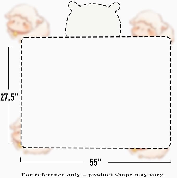 Toddler Bath Towel Baby Towels with Hood 27.5"X55" Ultra Absorbent Soft Bathrobe Blanket Kids Shower Towel for Girls and Boys(White-Goat)