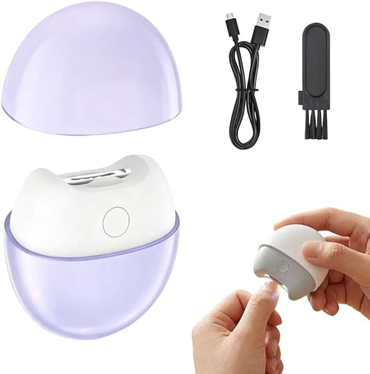 Electric Nail Clipper, 2026 New 3 in 1 Nail Clippers with Led Light & Nail Scraps Storage, Safety Electric Fingernail Trimmer File for Baby, Women, Seniors (Purple)