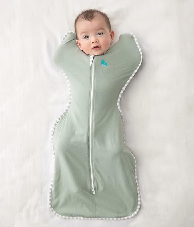 Love to Dream Swaddle Up, Baby Sleep Sack, Self-Soothing Swaddles for Newborns, Get Longer Sleep, Snug Fit Helps Calm Startle Reflex, Lite 0.2 Tog, 13-19 lbs, Olive