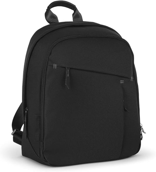 UPPAbaby Changing Backpack / Multiple Storage Compartments / Stroller Strap Attachment / Bottle Insulator and Changing Pad Included / Jake (Black / Black Leather)