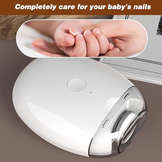 Saker Electric Automatic Nail Clipper & Grinder, Rechargeable Fingernail Trimmer with LED Light, 3-Speed Quiet Nail Care Tool for Adults, Seniors & Babies (3PC)