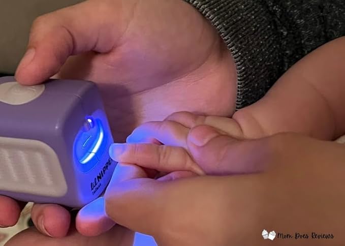 Electric Baby Nail Trimmer Ages 3mo-5yrs | Safe for Infants & Toddlers with Cerebral Palsy, Autism, Special Needs | Won't Cut Skin | LED Light | Rechargeable | Registry Must-Have