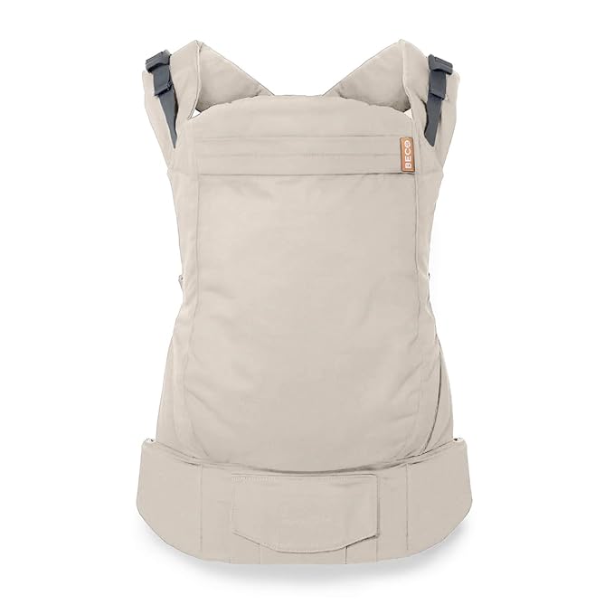 Beco Toddler Carrier (20-60 lbs) with Extra Wide Seat, 100% Cotton - Front-Carry & Backpack Style - Lightweight & Ergonomic Sling Carrier for Children from 18months - Ecru