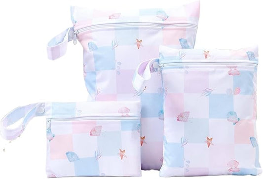 Wet Dry Bag for Baby, Swimsuit, Diaper Bag & Travel - Waterproof Reusable Leakproof Pouch for Wet Clothes, Swimsuits, Pool, Beach, and Gym