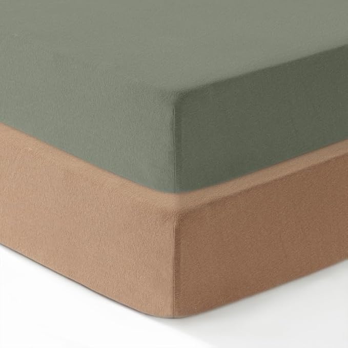 Dreamology Cotton Jersey Crib Sheets Fitted,Boys,Girls,Soft,2 Pack,100% Cotton Crib Sheet,Standard Crib Sheets,Baby Mattress Sheets for Standard Crib and Toddler Bed Sheets,52x28 Crib Mattress Sheets