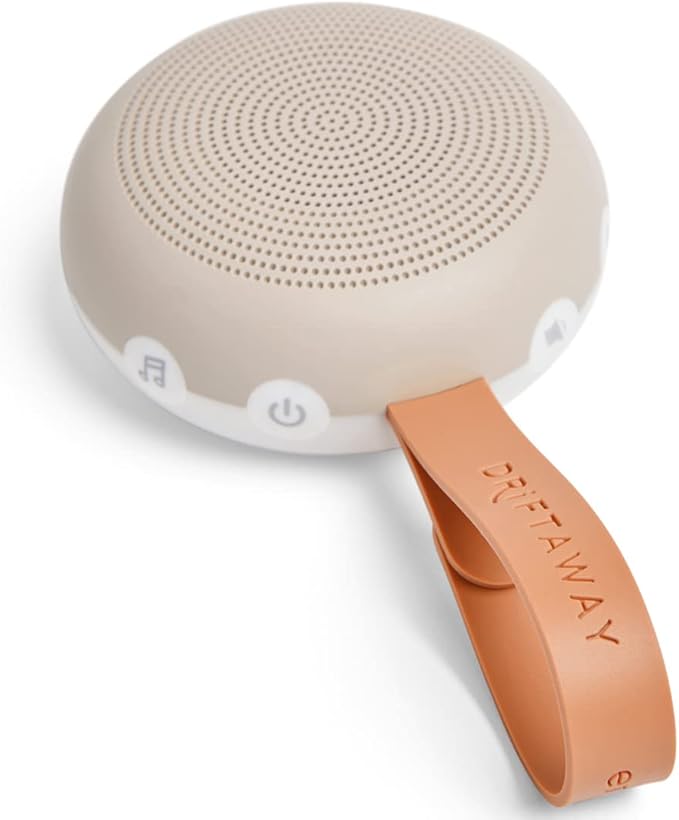 ergoPouch Drift Away White Noise Machine – Portable Sound Therapy for Baby & Adult, 7 Soothing Sounds, Rechargeable Battery, Adjustable Light - Home, Travel, and Registry Gift