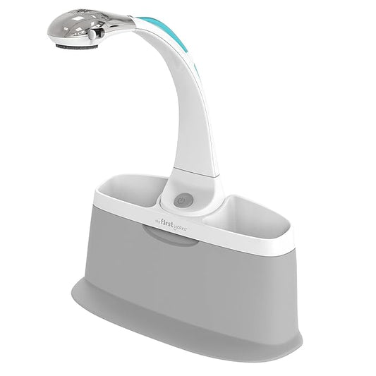 The First Years Rain Shower Baby Shower Head - Soothing Attachable Baby Spa Sprayer - Baby Bathtub Shower Head with Rotating Arm