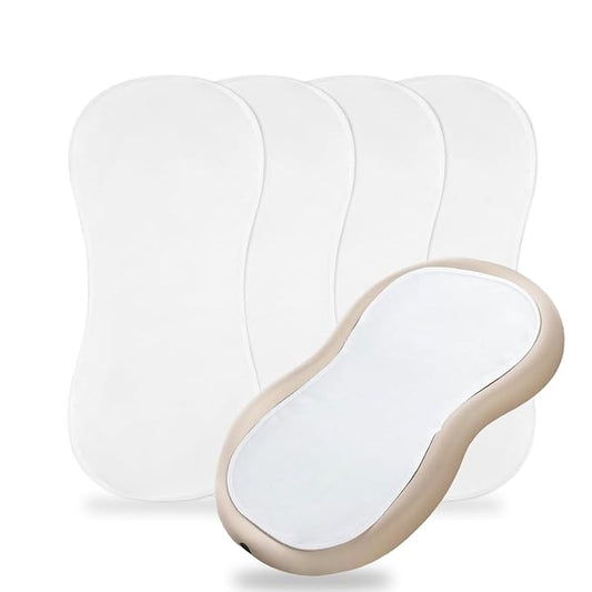 Thicker 4-Pack Waterproof Changing Pad Liners - Ultra Soft & Absorbent for Baby, Fits Keekaroo Peanut Changer & Standard Pads, Machine Washable, Two-Sided Design (15"x26.5")