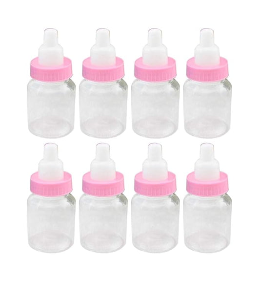 Baby Shower Favor - 36 Pack Pink Mini Milk Bottle Party Favor Gift Bag Boxes 1.5" x 3.5" - Baby Shower Candy Jar.