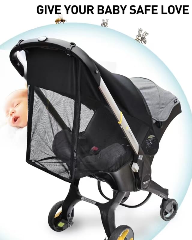 Stroller Sun Shade, Extension Compatible with Doona Infant car seat Stroller, 360° Sun Shade Baby Car Seat Attachment for Sun Cover, Wind, and Bug Protection