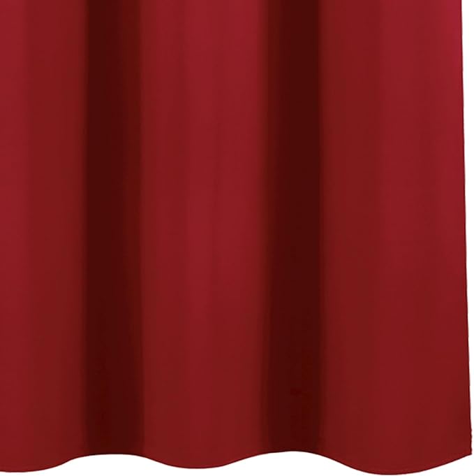 LEMOMO 100% Blackout Curtains 42 x 63 Inch Red Curtains 2 Panels Darkening Thermal Insulated Bedroom Curtains