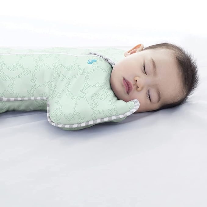 Love to Dream Organic Swaddle, Baby Sleep Sack, Swaddle Up Self-Soothing Swaddles for Newborns, Get Longer Sleep, Snug Fit Helps Calm Startle Reflex, 1.0 Tog Sleep Sack, 8-13lbs, Mint
