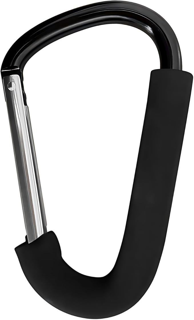 Large Aluminum Carabiner, Heavy-Duty Stroller Hooks for Hanging Bags and Shopping – Durable Multi-Purpose Carabiner Clips for Camping, Hiking, Travel, Outdoor Accessories