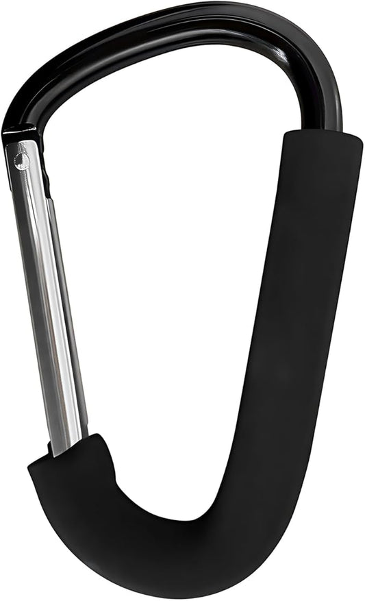 Large Aluminum Carabiner, Heavy-Duty Stroller Hooks for Hanging Bags and Shopping – Durable Multi-Purpose Carabiner Clips for Camping, Hiking, Travel, Outdoor Accessories