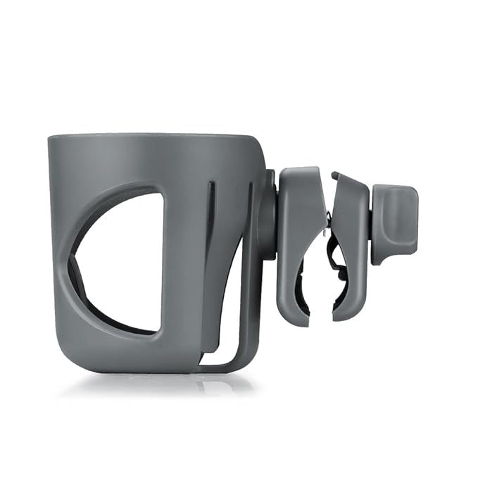 Accmor Universal Cup Holder, Stroller Cup Holder, 360° Rotatable Large Caliber Designed Bottle Holder for Stroller, Bike, Wheelchair, Walker, Scooter, Grey