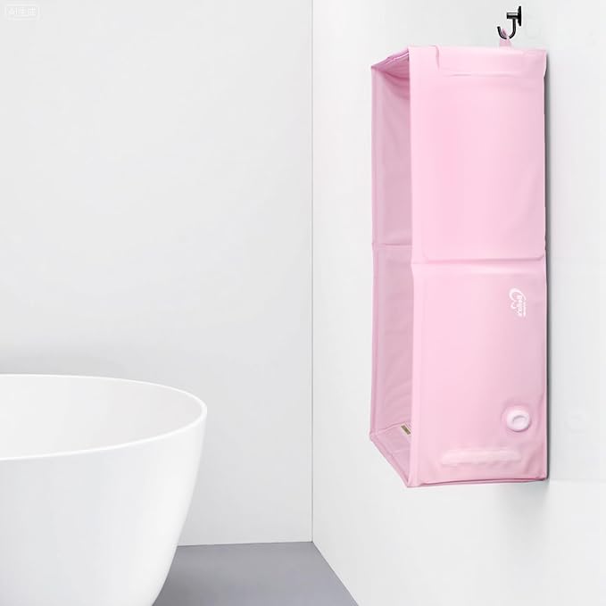 Bella’s Friends Baby Collapsible Bathtub, Travel Bath Tub for Baby, Foldable and Portable, Easy Storage, Non-Slip Base, Reinforced Structure, Lightweight, Essentials for 6M-3Y Infant Toddler, Pink