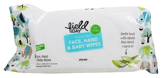 Field Day - Eco-Friendly Baby Wipes Resealable Refill Pack Unscented - 72 Wipe(s)