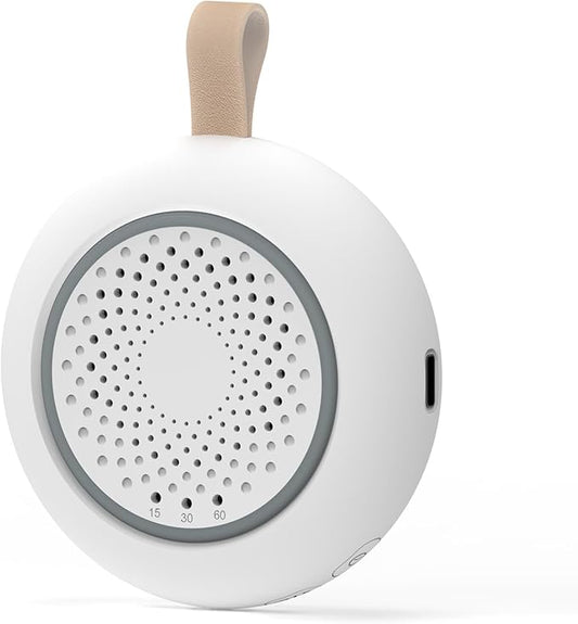 AMZSA White Noise Sound Machine for New Baby & Adults – 24 Sleep Sounds Including Rain, Green & Pink Noise, Portable Noise Canceling Sound with Timer, Night Light & Rechargeable, for Sleeping & Travel