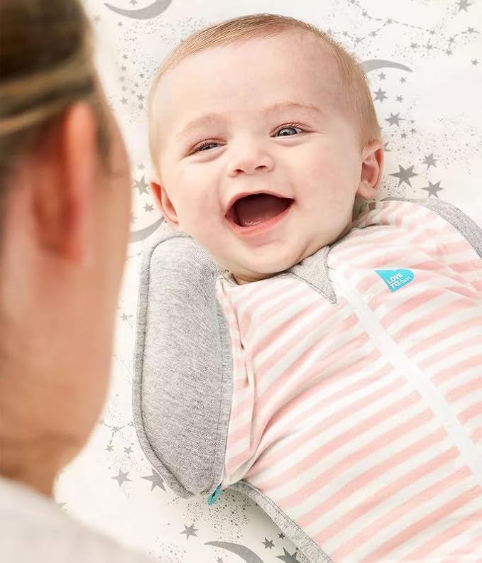 Love to Dream Swaddle Up Transition Swaddle, Patented Zip-Off Wings, Gently Help Baby Transition from Being Swaddled to Arms Free When Showing Signs of Rolling, 1.0 TOG, 19-24 lbs, Pink
