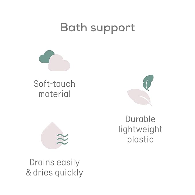 Angelcare Baby Pink Soft Touch Bath Support & Thermometer Bundle | Newborn Baby Bathtub 0-6 Months | Baby Registry Must-Have | Newborn Essentials for Safe & Comfortable Bath Time