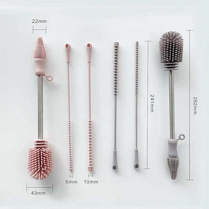 Haakaa Silicone Cleaning Brush – Household Cleaning Brushes for Bottles and Crevices – Food-Grade Silicone: Dishwasher Safe