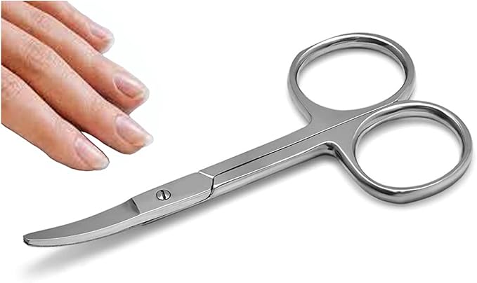 Baby Nail Scissors With Round Tip 4.5" Eyebrow, Dry Skin, Eyelash, Nose Hair For Men And Women Daily Use