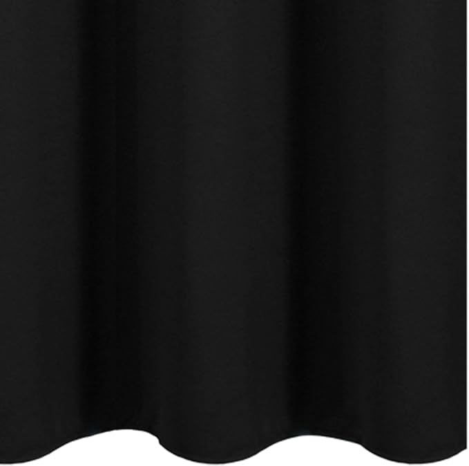 LEMOMO 100% Blackout Curtains 42 x 63 Inch Black Curtains 2 Panels Darkening Thermal Insulated Bedroom Curtains