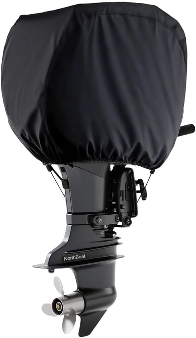 Outboard Motor Armor Cover for Heavy Duty Outboard Engine fits 100-150 HP 29×17.7×22.7 inches Saltwater Resistant UV Degradation
