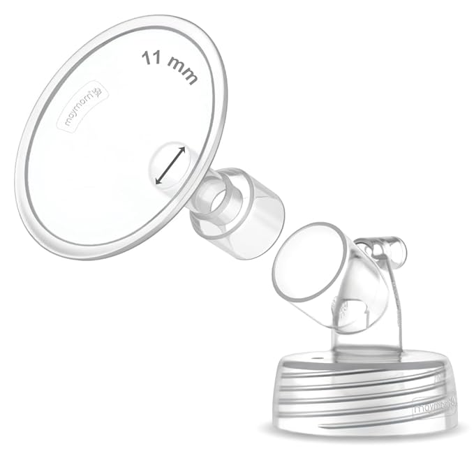 1X 11 mm Maymom Two-Piece Wide Neck Pump Parts for Spectra S1/S2 Pumps; Incl Wide Mouth Flanges; Not Original Spectra Flange