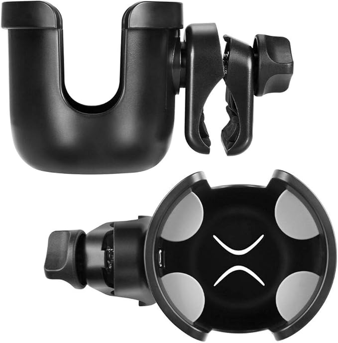 Accmor Stroller Cup Holder, Universal Cup Holder for Uppababy Nuna Doona Strollers, Bottle Drinks Holder for Wheelchair, Walker, Bike, Scooter