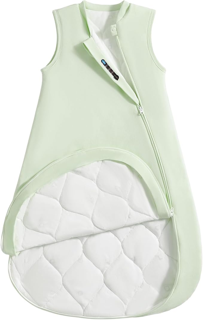 usbettas 1.0 Tog 2.5 Tog Baby Sleep Sack, 100% Cotton Baby Sleeping Bag 3-24M, 2-Way Zipper Baby Wearable Blanket