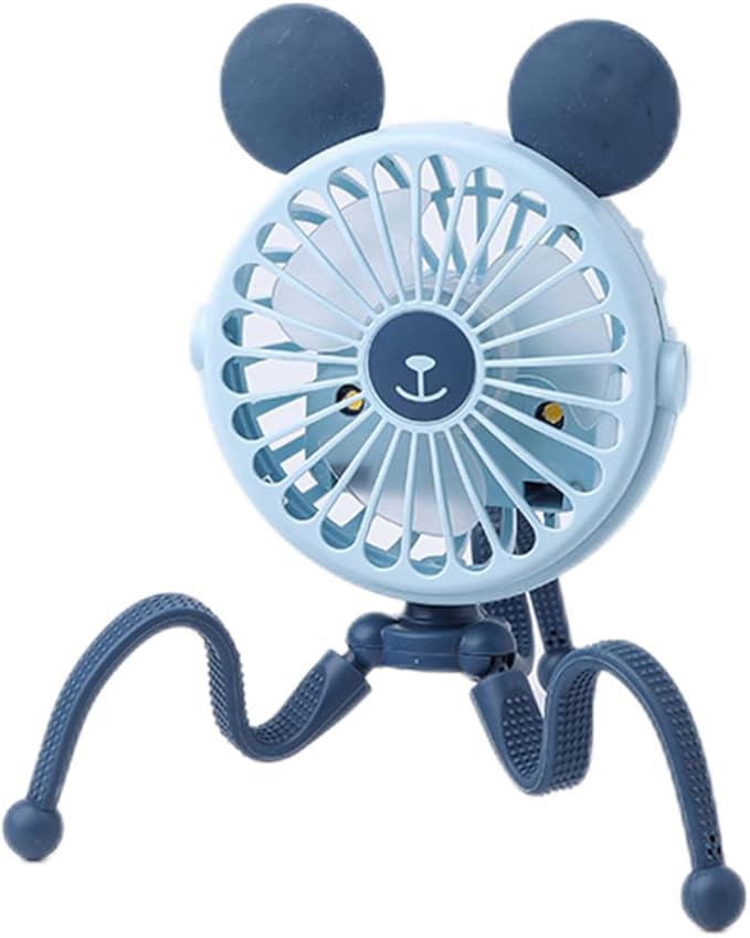 Portable Fan USB Baby Stroller Fan Clip on Mini Tripod for Baby Stroller Car Seat Traveling pushchair cooling fans
