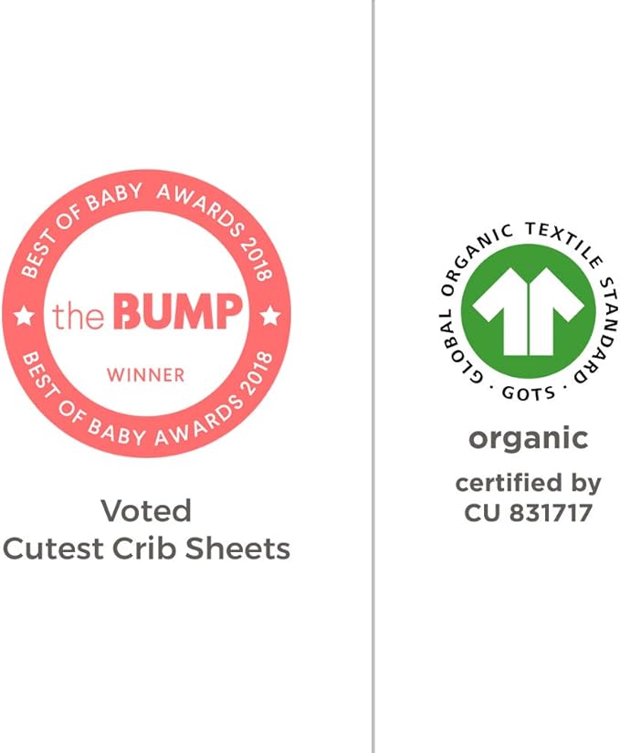Burt's Bees Baby Essential Organic Cotton Fitted Crib Sheet, Breathable for Boy Girl Standard Crib & Toddler Mattresses