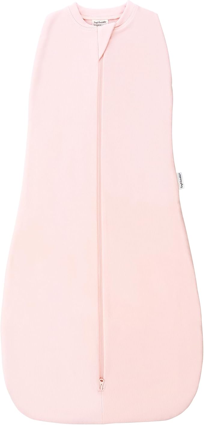 Tiny Twinkle Baby Sleep Sack 6-12 Months 1.0 TOG, Cotton & Elastane Wearable Blanket, Swaddle Transition Micro-Fleece, Machine Washable (Pink)