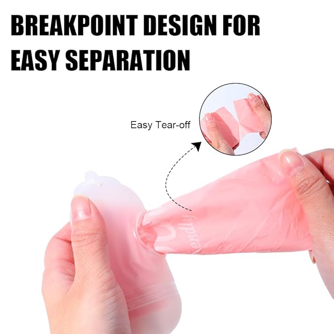 USBOO Disposable Diaper Bags for Baby - 20 Refill Rolls (300 Pack), Disposable Trash Bag with Dispenser - Cherry Blossom Scented, Pink, Ideal for Diaper Dispoal