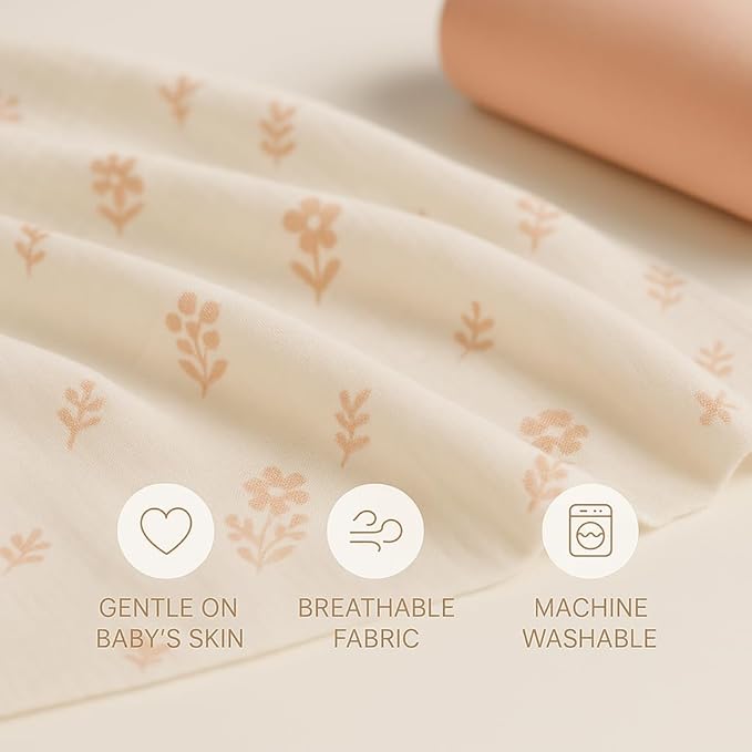 Soft 100% Cotton Swaddles for Newborns, 2- Pack - Large, Breathable Baby Blanket - Versatile, Durable Muslin Swaddle Blankets - Perfect Newborn Essentials