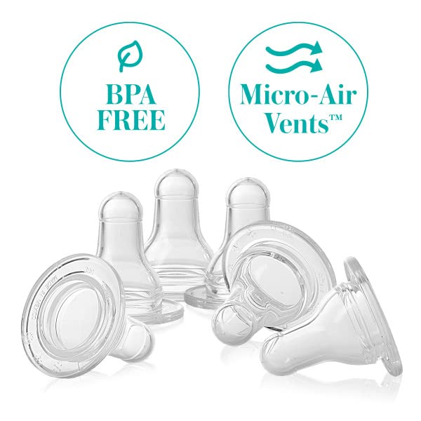 Evenflo Feeding Classic BPA-Free Silicone Medium Flow Nipples - 3 Months+, Clear (Pack of 2)