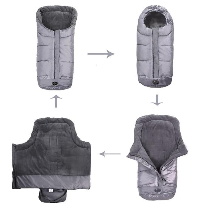 CozyMe Stroller Footmuff Go 3 Seasons for Toddler,Wind Proof,Anti-slip Winter Bunting Bag,6-36M Toddler Stroller Warmer