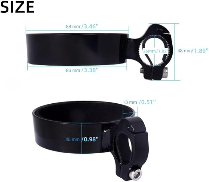 Premium Aluminium Bike Handlebar Cup Holder - Secure, Stylish, and Versatile, Baby Strollers Available (A Cup Holder-Silver)