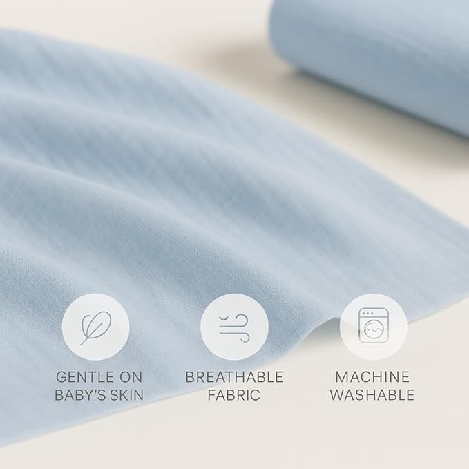 Soft 100% Cotton Swaddles for Newborns, 2- Pack - Large, Breathable Baby Blanket - Versatile, Durable Muslin Swaddle Blankets - Perfect Newborn Essentials