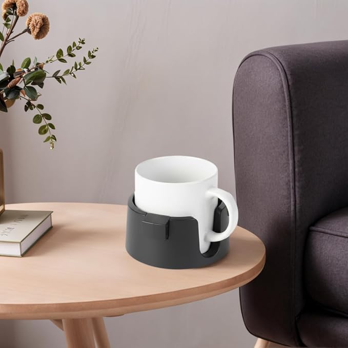 Desk Cup Holder & CupHolder for Bed - Universal Anti-Spill Adjustable Drink Caddy for Desk & Nightstand with Anti-Tip Base | Bedside Cup Holder & Bed CupHolder Pet-Proof Organizer for Office,Use