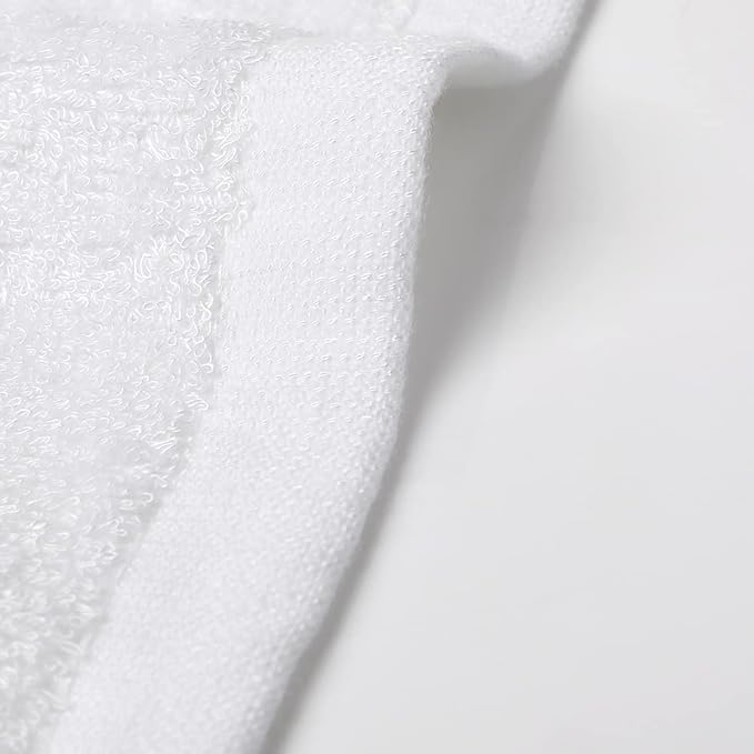 Yoofoss Luxury Washcloths Towel Set 10 Pack Baby Wash Cloth for Bathroom-Hotel-Spa-Kitchen Multi-Purpose Fingertip Towels & Face Cloths - White