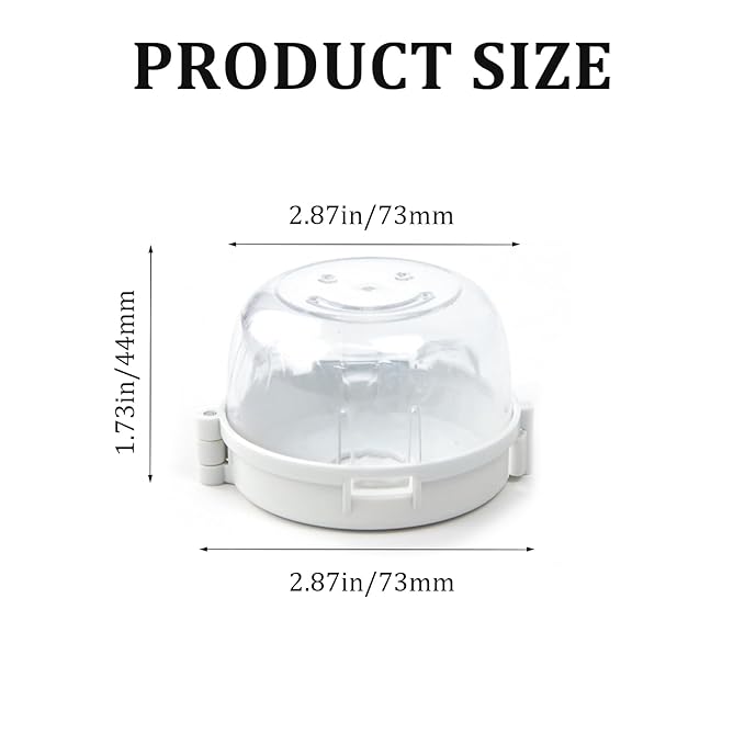 2 Pack Deadbolt Child Safety Lock Cover - Child Proof Deadbolt Cover & Door Knob Protector, Deadbolt Lock Cover for Kids, Prevents Accidental Locking (Fits Standard Locks) (White Big)