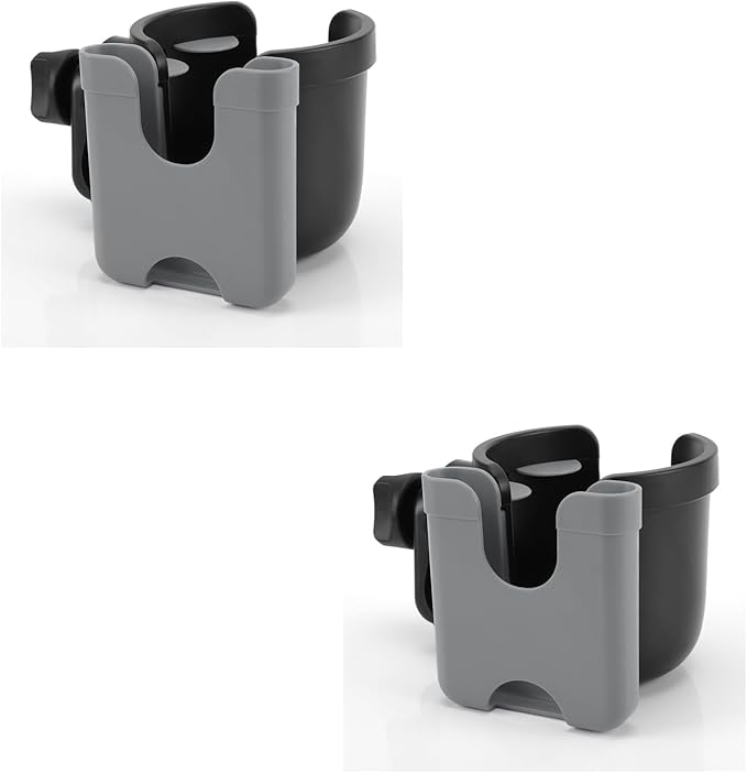 Accmor Stroller Cup Holder with Phone Holder, Bike Cup Holder, Universal Cup Holder for Uppababy Nuna Doona Strollers, 2-in-1 Cup Phone Holder for Stroller, Bike, Wheelchair, Walker, Scooter
