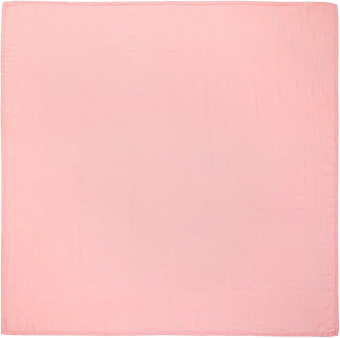 Muslin Swaddle Blankets for Baby Boys and Girls, 4-Pack Breathable and Skin-Friendly Receiving Blanket Wrap, Baby Essentials, Registry & Gift, 47 x 47 inches (Pink Dreams)