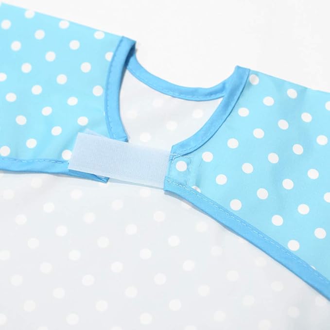 Plie Long Sleeve Waterproof Bib for Toddlers – Soft Feeding Smock for Baby Mealtime, Self-Feeding, BPA-Free, Easy Clean