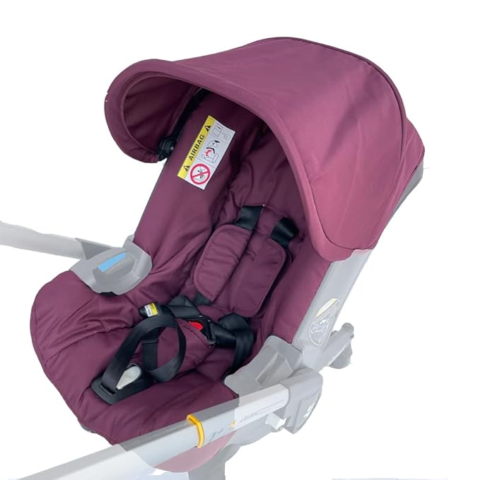 Changing Washing Kit,Canopy Sunshade Cover,Compatible with Car Seat Doona Strollers (Wine Red)