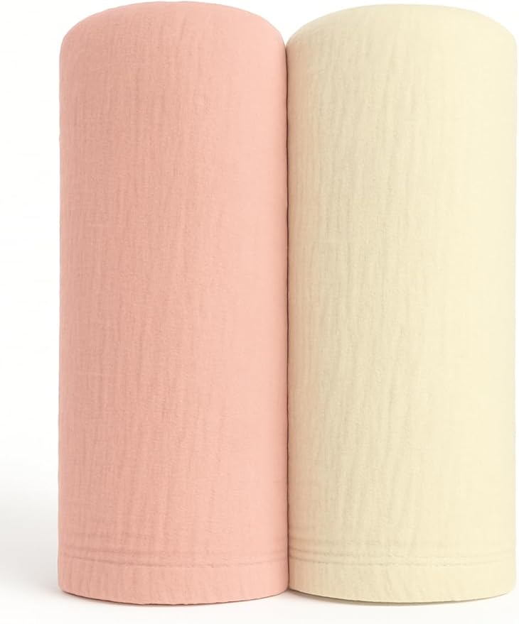 Soft 100% Cotton Swaddles for Newborns, 2- Pack - Large, Breathable Baby Blanket - Versatile, Durable Muslin Swaddle Blankets - Perfect Newborn Essentials